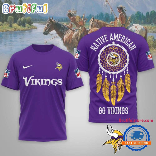 Minnesota Vikings 2026 NFL Native American Unisex 3D Shirt