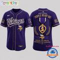 Minnesota Vikings 2026 NFL Purple Heart Day Baseball Jersey Shirt