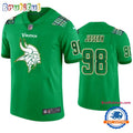 Minnesota Vikings #98 Linval Joseph Jersey St. Patricks Day Kelly Green Lucky Football Jersey