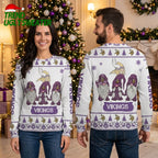 Minnesota Vikings Christmas Gnome And Viking Helmet Ugly Christmas Sweater