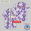Minnesota Vikings Flower Palm Tree Aloha Hawaii Shirt