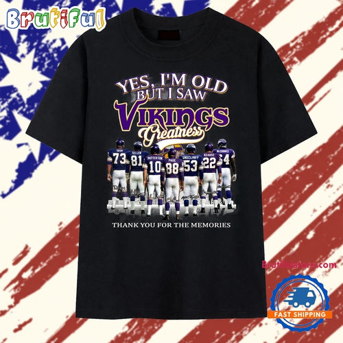 Minnesota Vikings Greatness Legends Vintage Football Graphic 2026 T Shirt
