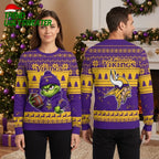 Minnesota Vikings Grinch Football Player Ugly Christmas Sweater