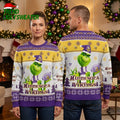 Minnesota Vikings Grinch Santa Hat Football Ugly Christmas Sweater