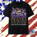 Minnesota Vikings Legends Vintage Roster Signatures Graphic T Shirt