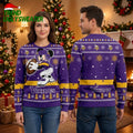 Minnesota Vikings Mickey Mouse Football Throw Ugly Christmas Sweater
