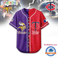 Minnesota Vikings Mix Minnesota Twins Sporty New Design Baseball Jersey