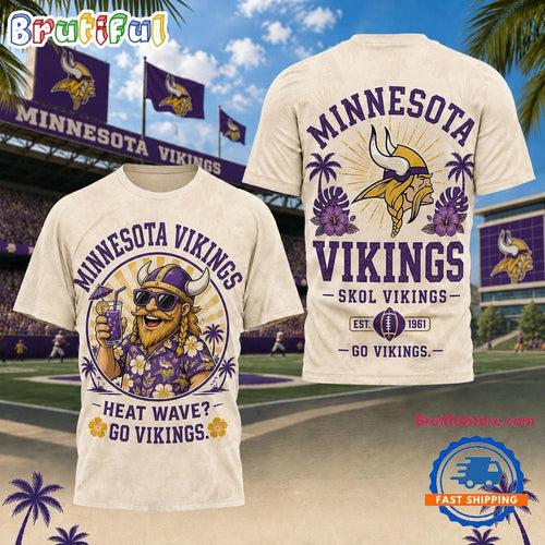 Minnesota Vikings NFL Beach Vibes Summer Limited Edition 3D Shirt