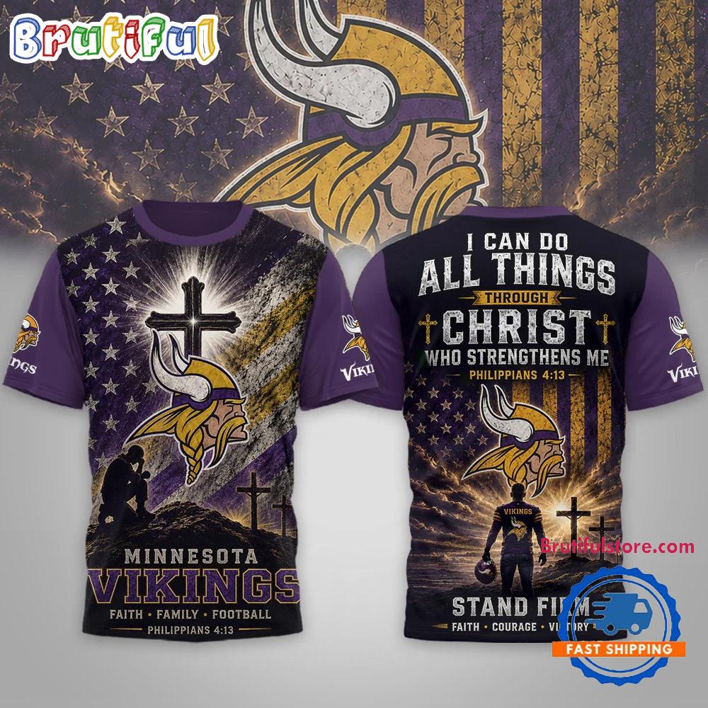 Minnesota Vikings NFL Faith Family Limited Edition 3D Shirt