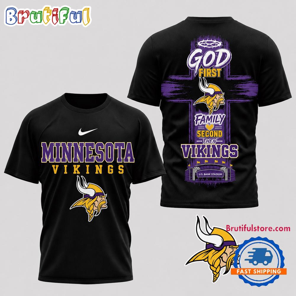 Minnesota Vikings NFL Faith Family Team Pride 3D T Shirt