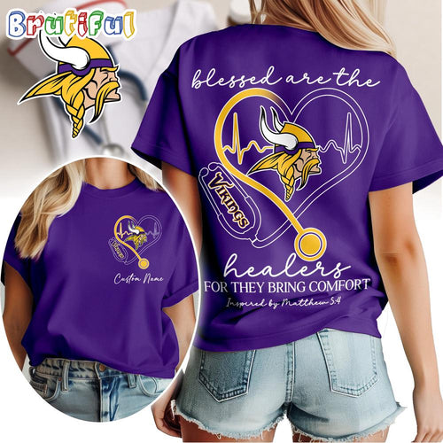 Minnesota Vikings NFL Heart of A Nurse Game Day Unisex 3D Shirt