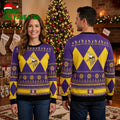 Minnesota Vikings Norseman Logo Argyle Pattern Ugly Christmas Sweater