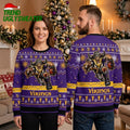 Minnesota Vikings Viking Warrior Snowflake Ugly Christmas Sweater