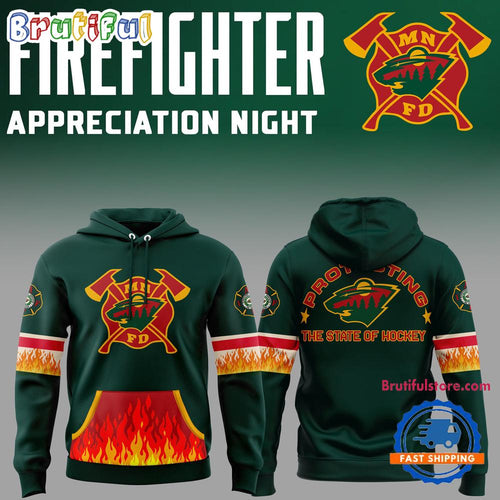Minnesota Wild Firefighter Appreciation Night 2024 Hoodie