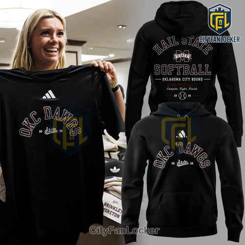 Mississippi State Bulldogs Hail State Softball OKC Dawgs Hoodie