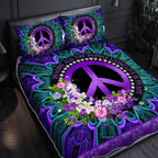 Hippie Quilt Bedding Set - Freedom Energy Quilted Design
