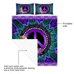 Hippie Quilt Bedding Set - Freedom Energy Quilted Design