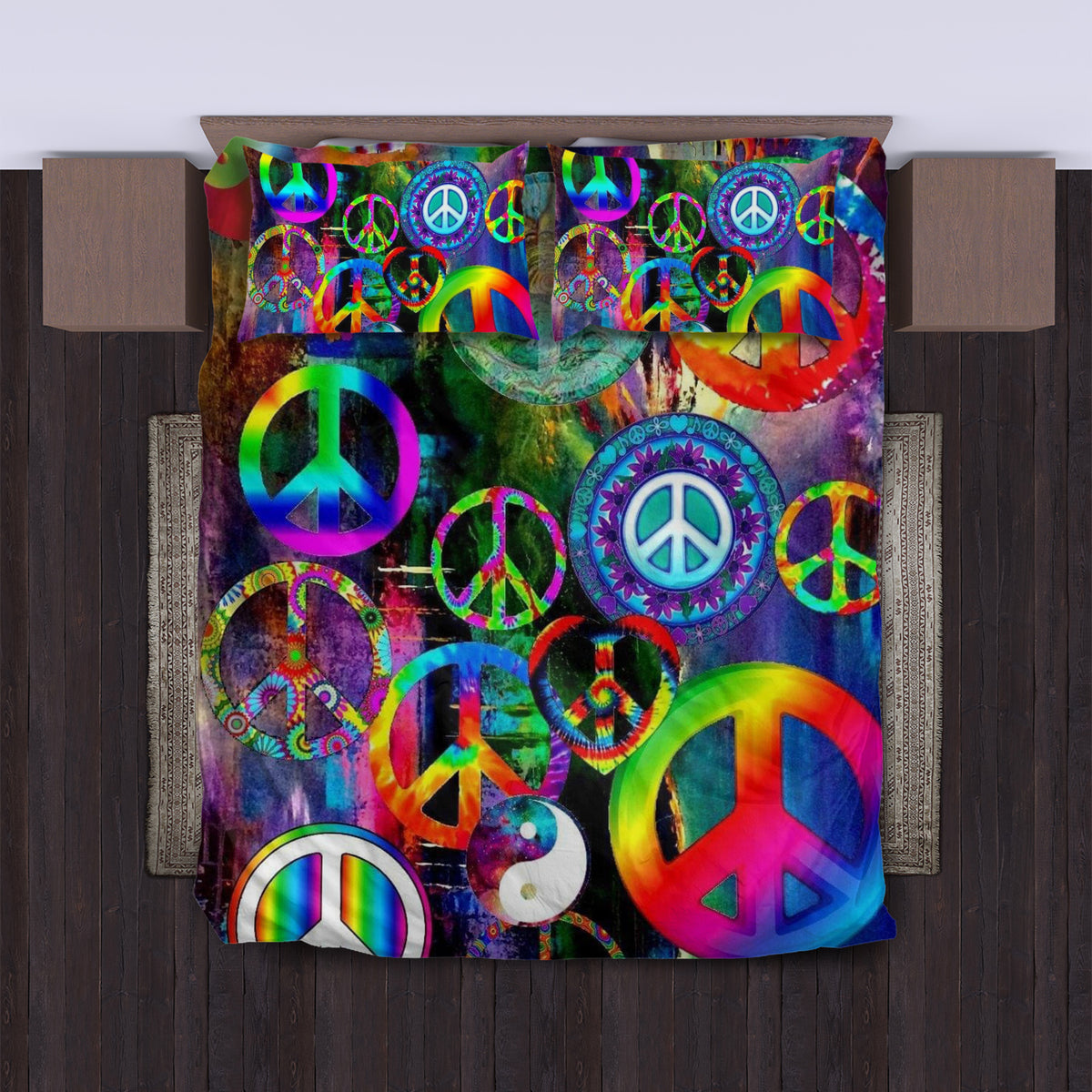 Hippie 4PCS Bedding Set - Free Spirit Color Home Style
