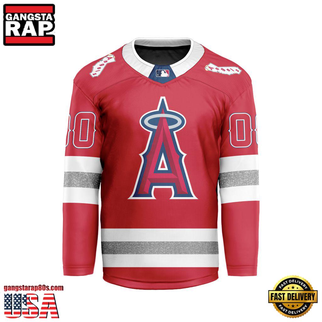 MLB Custom Los Angeles Angels Special Hockey Jersey Shirt