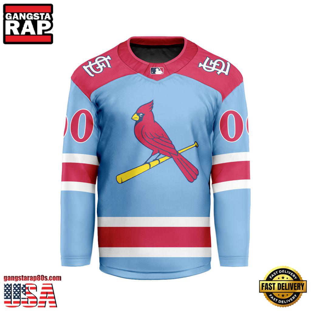 MLB Custom St. Louis Cardinals Special Hockey Jersey Shirt