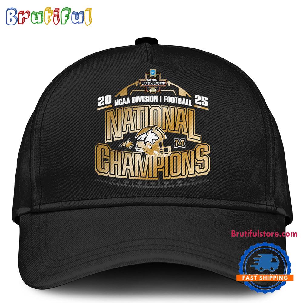 Montana State Bobcats 2025 NCAA FCS Football National Champions Black Classic Cap