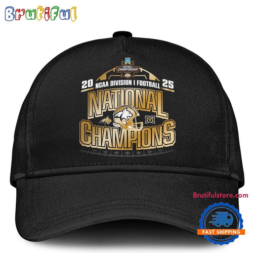 Montana State Bobcats 2025 NCAA FCS Football National Champions Black Classic Cap