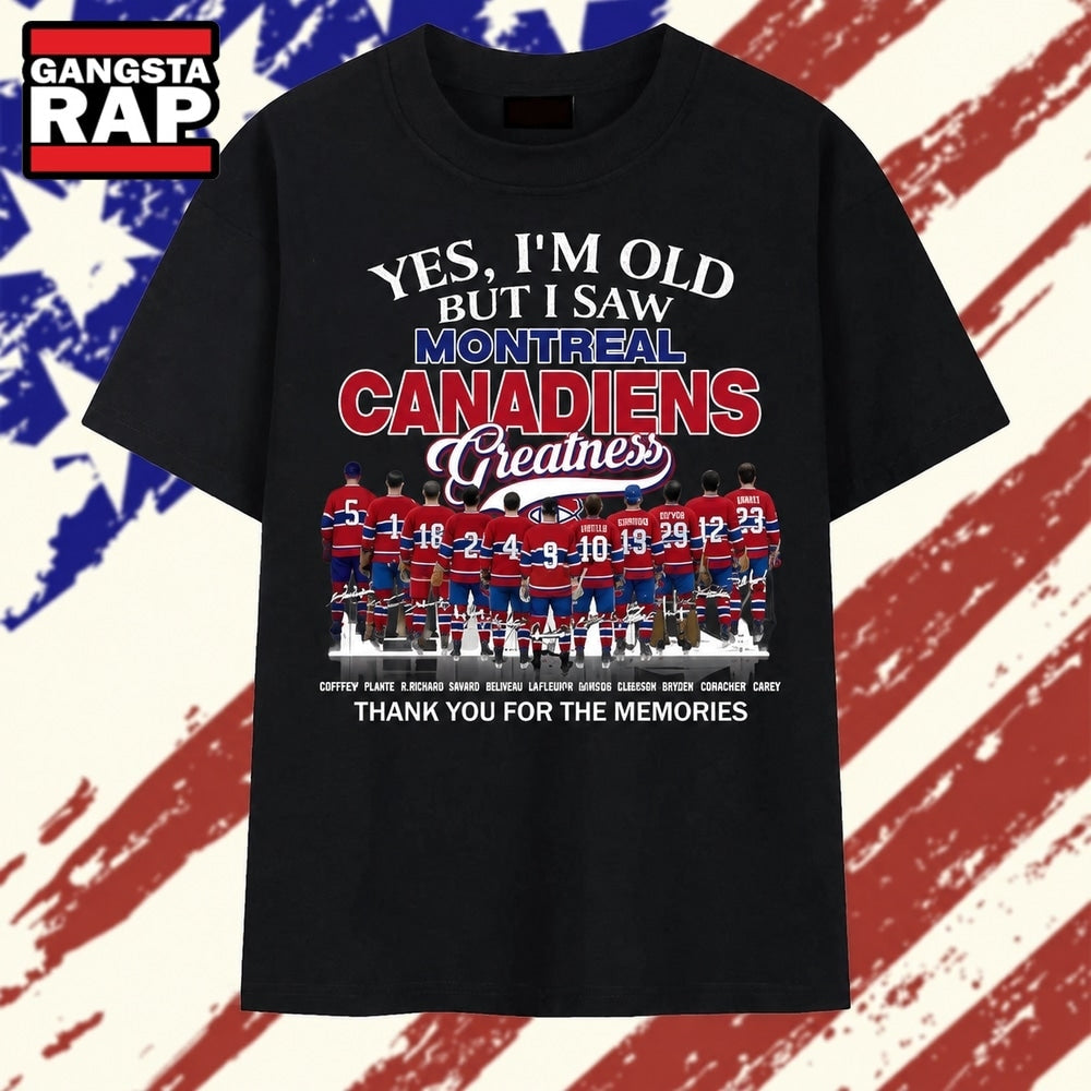 Montreal Canadiens Legends Greatness Vintage Hockey T Shirt