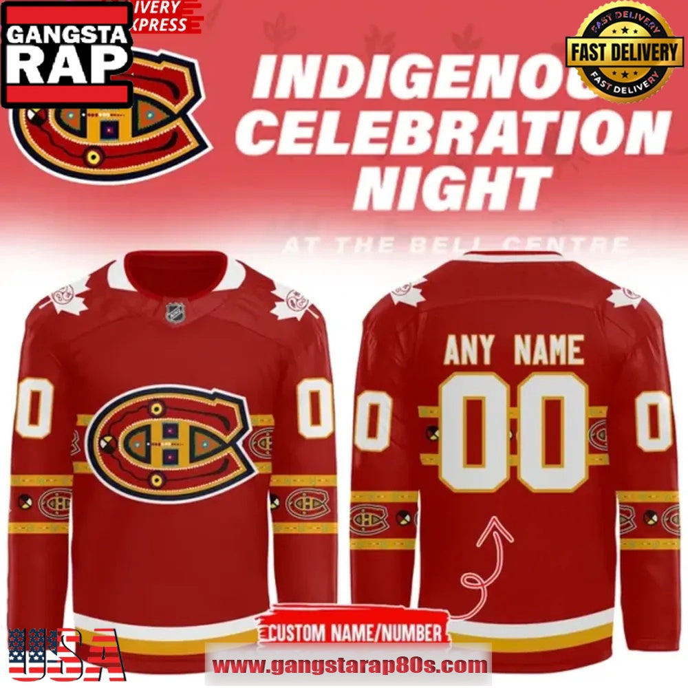 Montreal Canadiens x Indigenous Canada Heritage 2025 Custom Special Edition Hockey Jersey