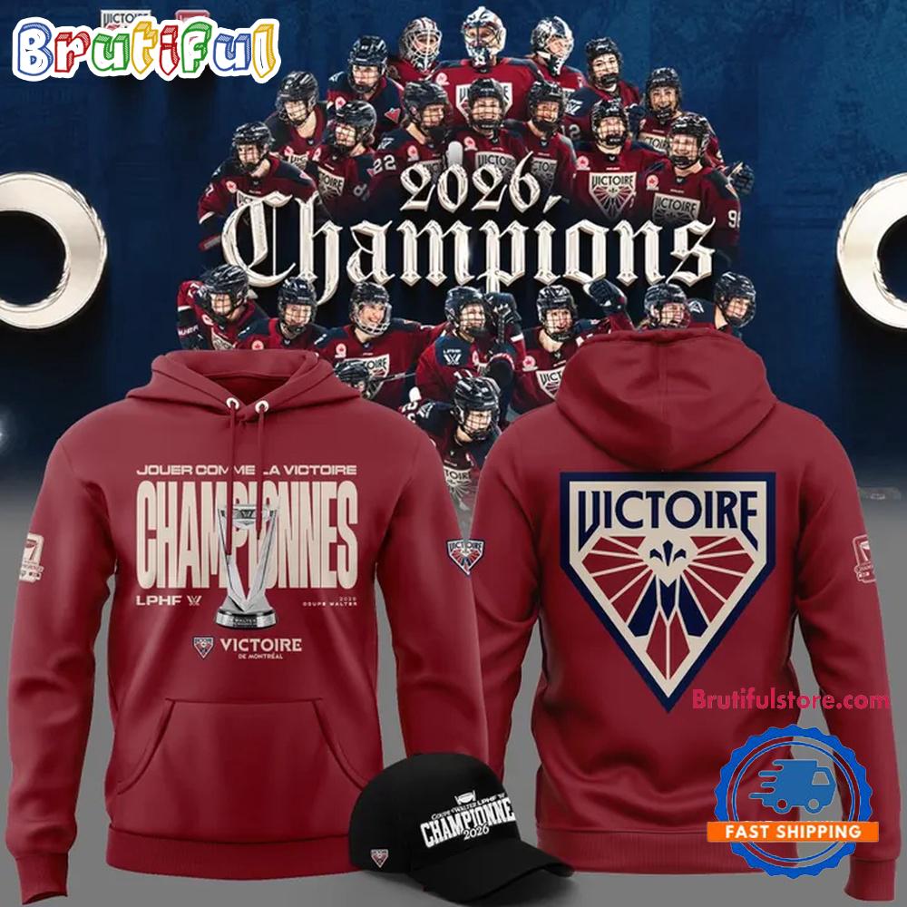 Montreal Victoire 2026 PWHL Walter Cup Champions New Design Hoodie T-Shirt