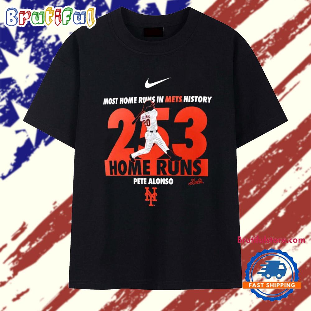 Most Home Runs in Mets history Pete Alonso New York Mets 253 Home Run Record T Shirt