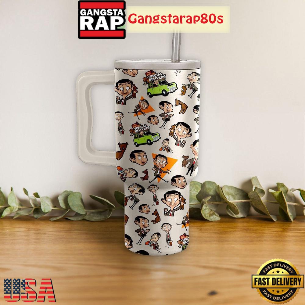 Mr Bean Teddy Bear Fan Tumbler Cup 40oz