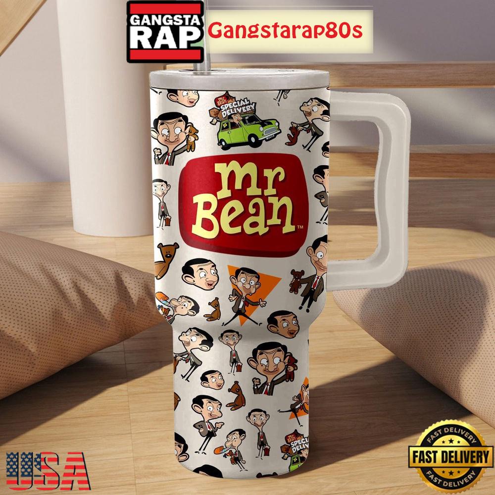 Mr Bean Teddy Bear Fan Tumbler Cup 40oz