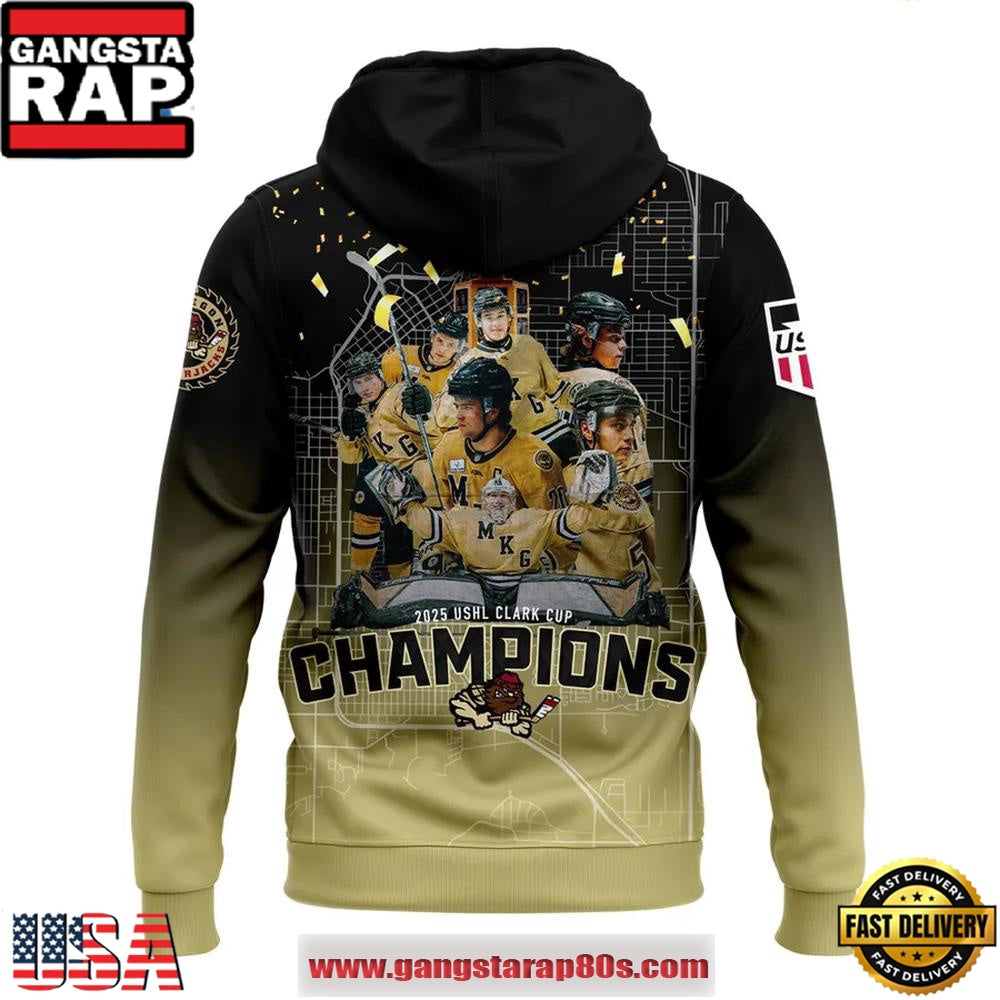 Muskegon Lumberjacks 2025 USHL Clark Cup Champions Unisex Hoodie