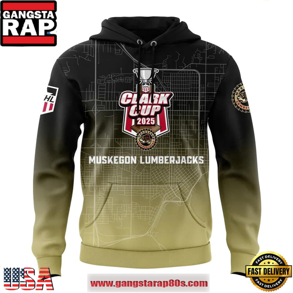 Muskegon Lumberjacks 2025 USHL Clark Cup Champions Unisex Hoodie