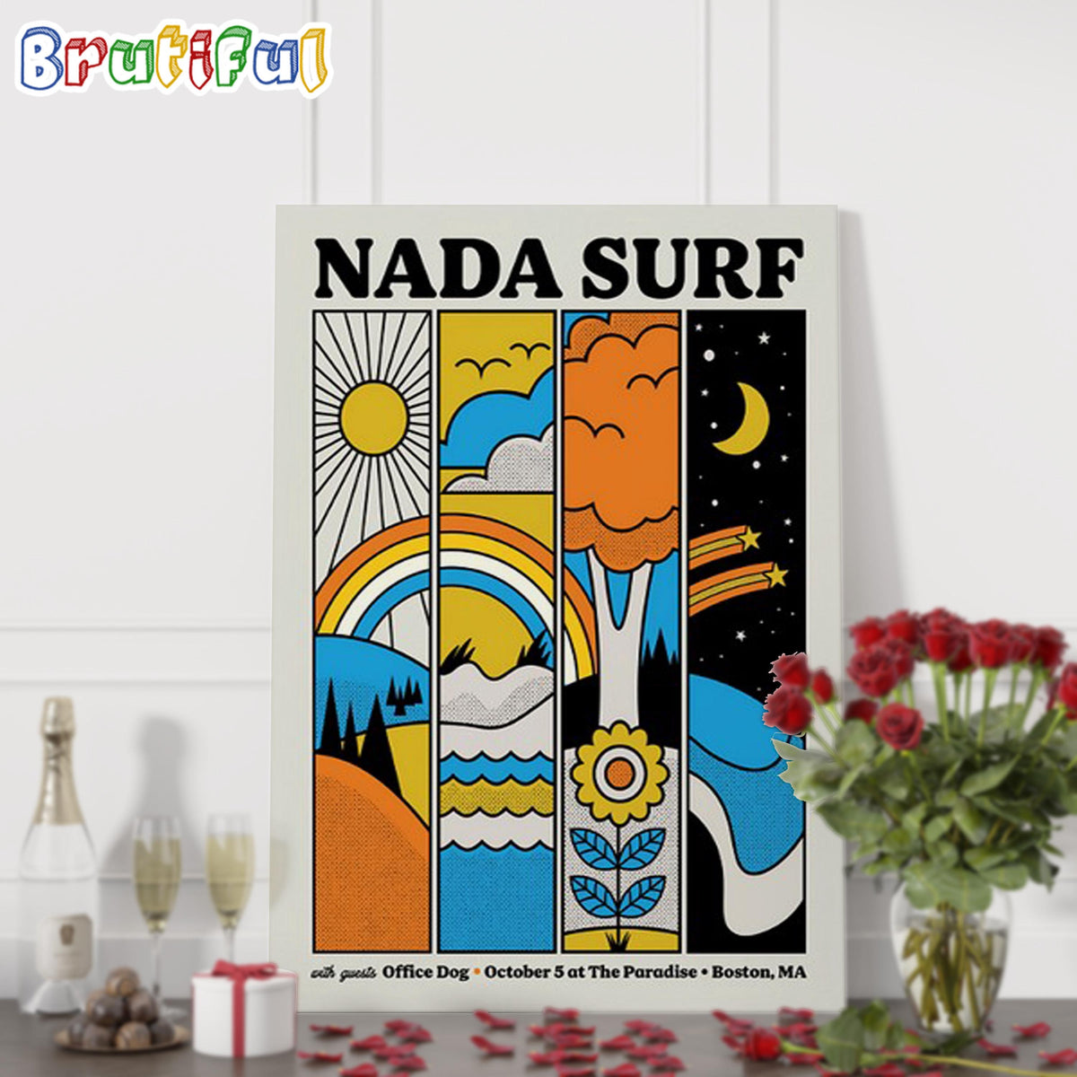 Nada Surf October 5 2024 The Pradise MA Concert Wall Art Poster Canvas