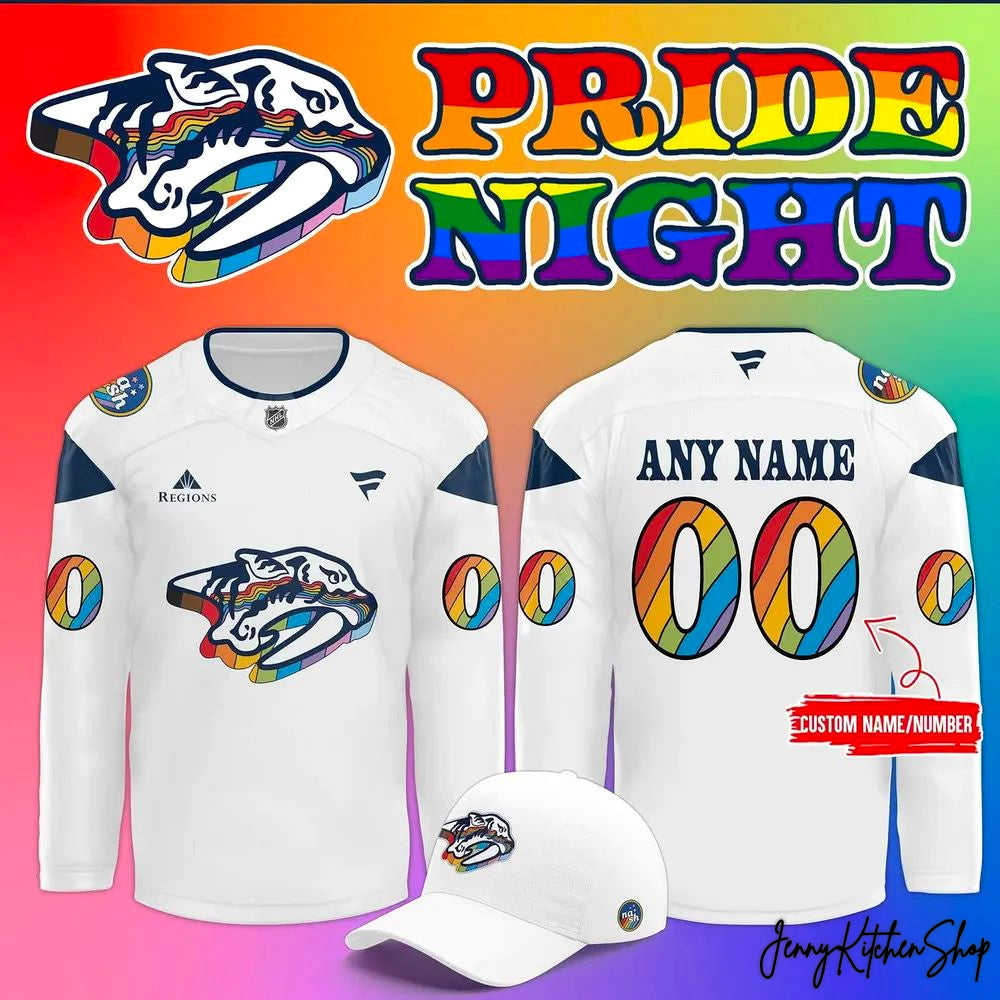 Nashville Predators Pride Night 2026 Special Edition Hockey Jersey