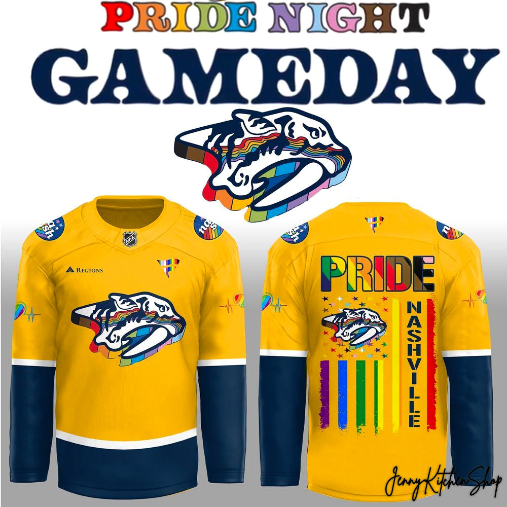 Nashville Predators Pride Night 2026 Special Edition Hockey Jersey