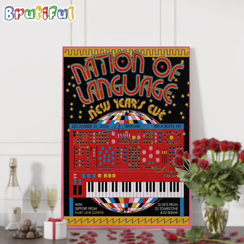 Nation Of Language Decamber 31 2024 Warsaw in Brooklyn NY Wall Art Poster Canvas
