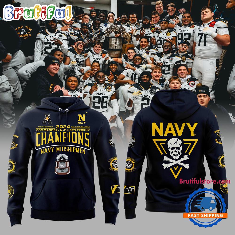 Navy Midshipmen 2024 CIC Trophy Champions 3D Shirt