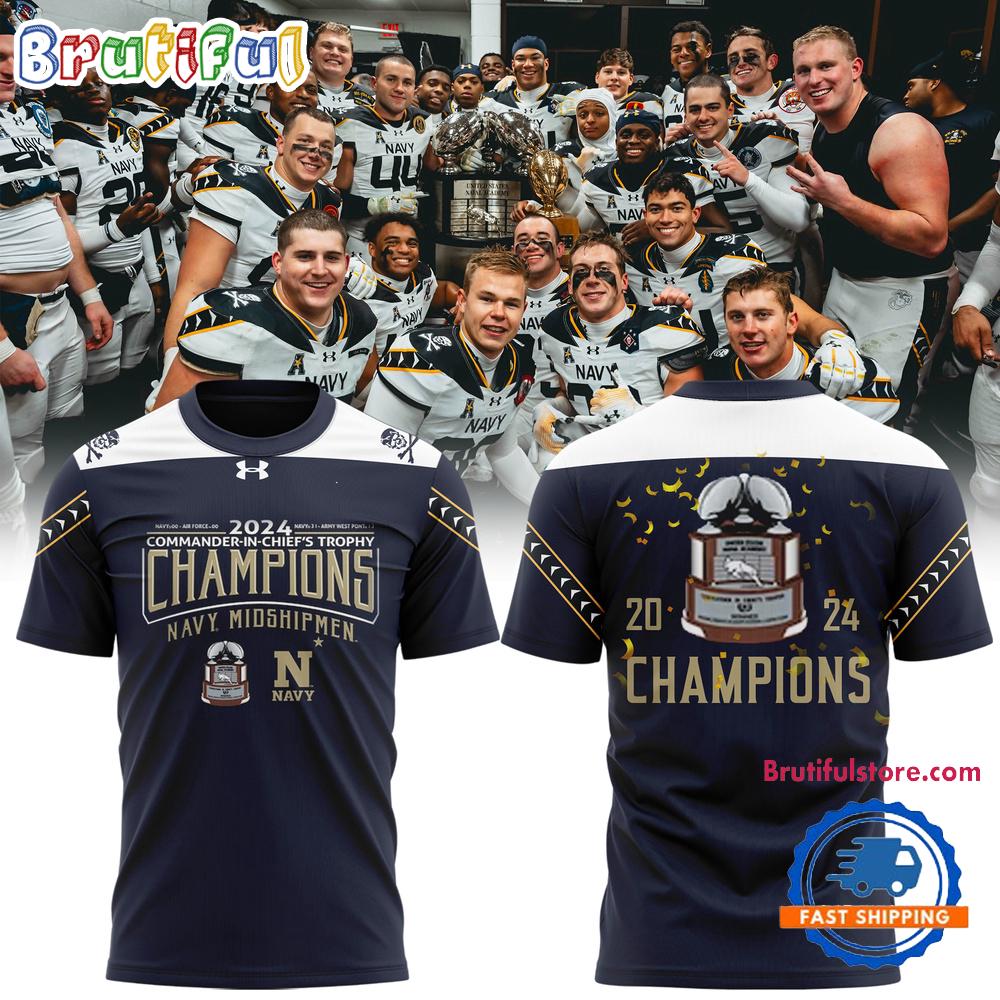 Navy Midshipmen 2024 CIC Trophy Champions Hoodie T-Shirt