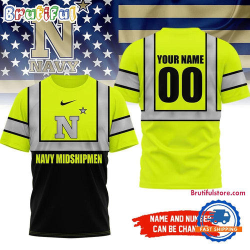 Navy Midshipmen NCAA Hi Vis Safety Unisex 3D Shirt