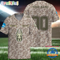 NCAA Albany Great Danes Camo Veterans Personalized Football Jersey
