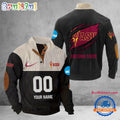 NCAA Arizona State Sun Devils Sport Team Custom Name And Number Buttoned Collar Sweatshirt