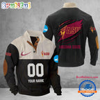 NCAA Arizona State Sun Devils Sport Team Custom Name And Number Buttoned Collar Sweatshirt