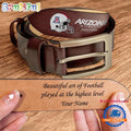 NCAA Arizona Wildcats Sport Logo Helmets Men’s Leather Belt