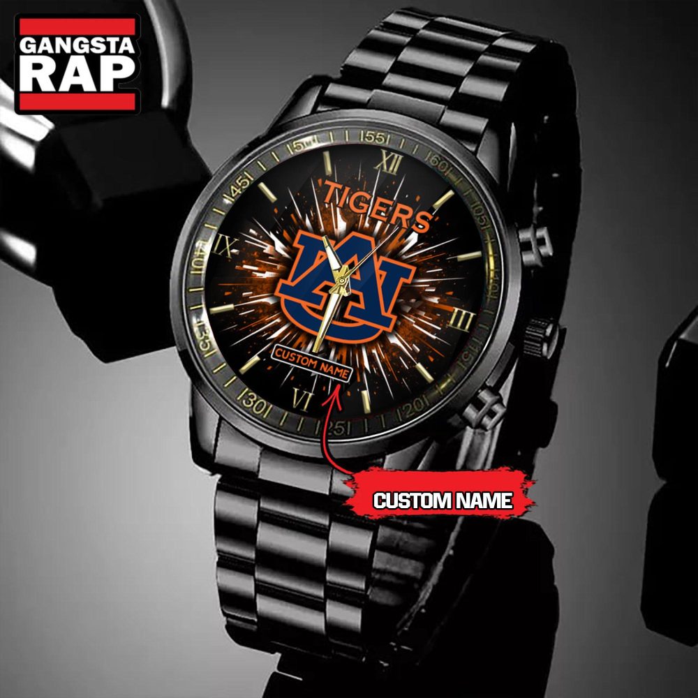 NCAA Auburn Tigers Football Team Logo Design Black Watch
