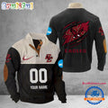 NCAA Boston College Eagles Sport Team Custom Name And Number Buttoned Collar Sweatshirt