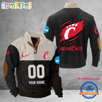 NCAA Cincinnati Bearcats Sport Team Custom Name And Number Buttoned Collar Sweatshirt
