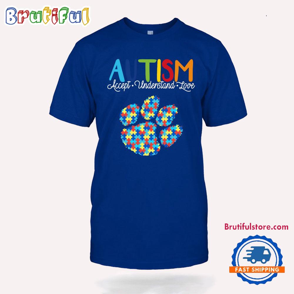 NCAA Clemson Tigers Autism Accept Understand Love T-Shirt