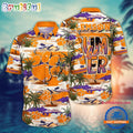 NCAA Clemson Tigers Flower Design Summer Beach Aloha Hawaiian Shirt